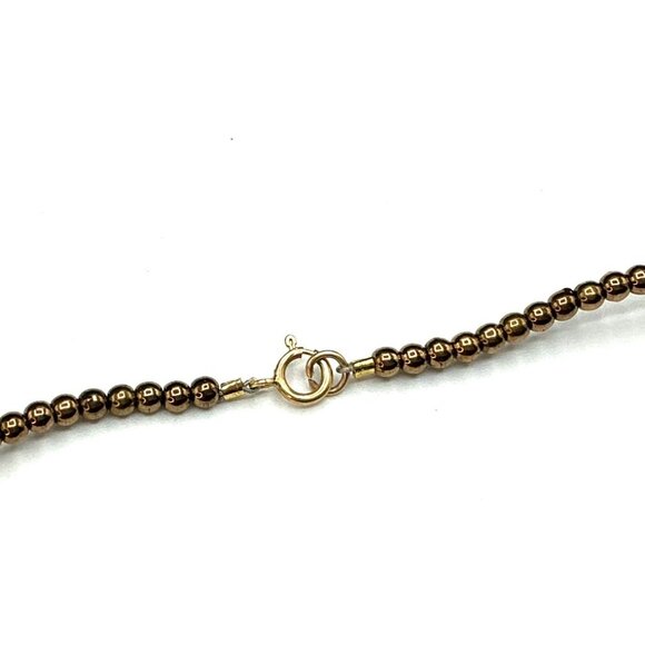 Handmade Beaded Necklace and Earring Set - Coral Cream and Gold Tones - Picture 6 of 6